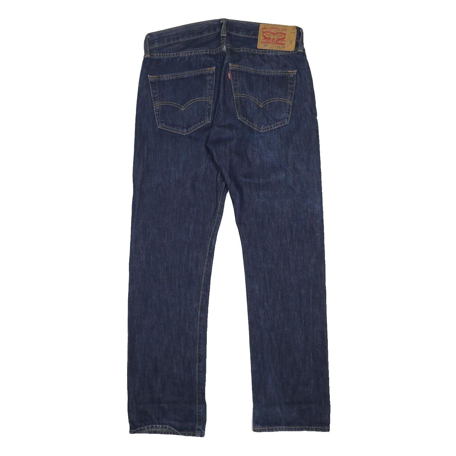 LEVI'S 501 Mens Jeans Blue Regular Straight Denim W32 L31 Classic Button Fly