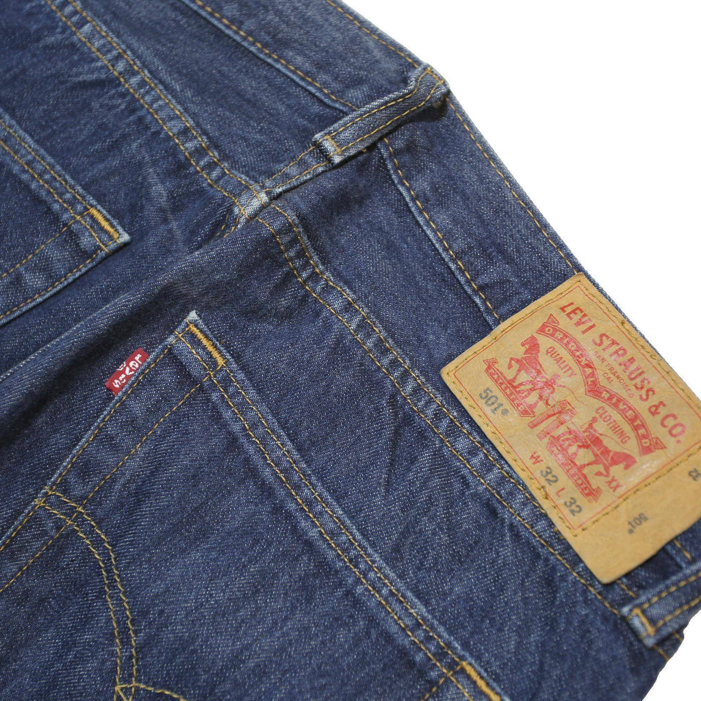 LEVI'S 501 Mens Jeans Blue Regular Straight Denim W32 L31 Classic Button Fly