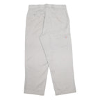 DICKIES Mens Cotton Blend Beige Relaxed Straight Trousers W36 L30 Workwear