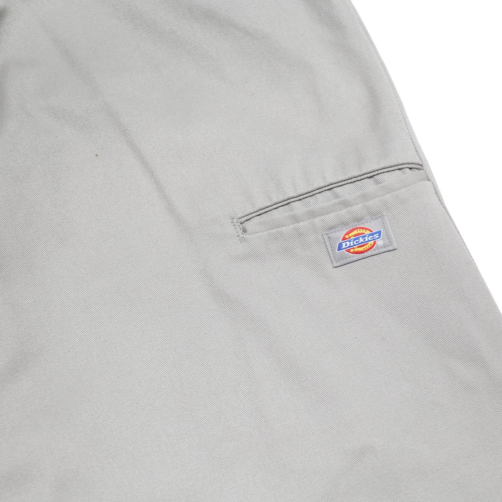 DICKIES Mens Cotton Blend Beige Relaxed Straight Trousers W36 L30 Workwear