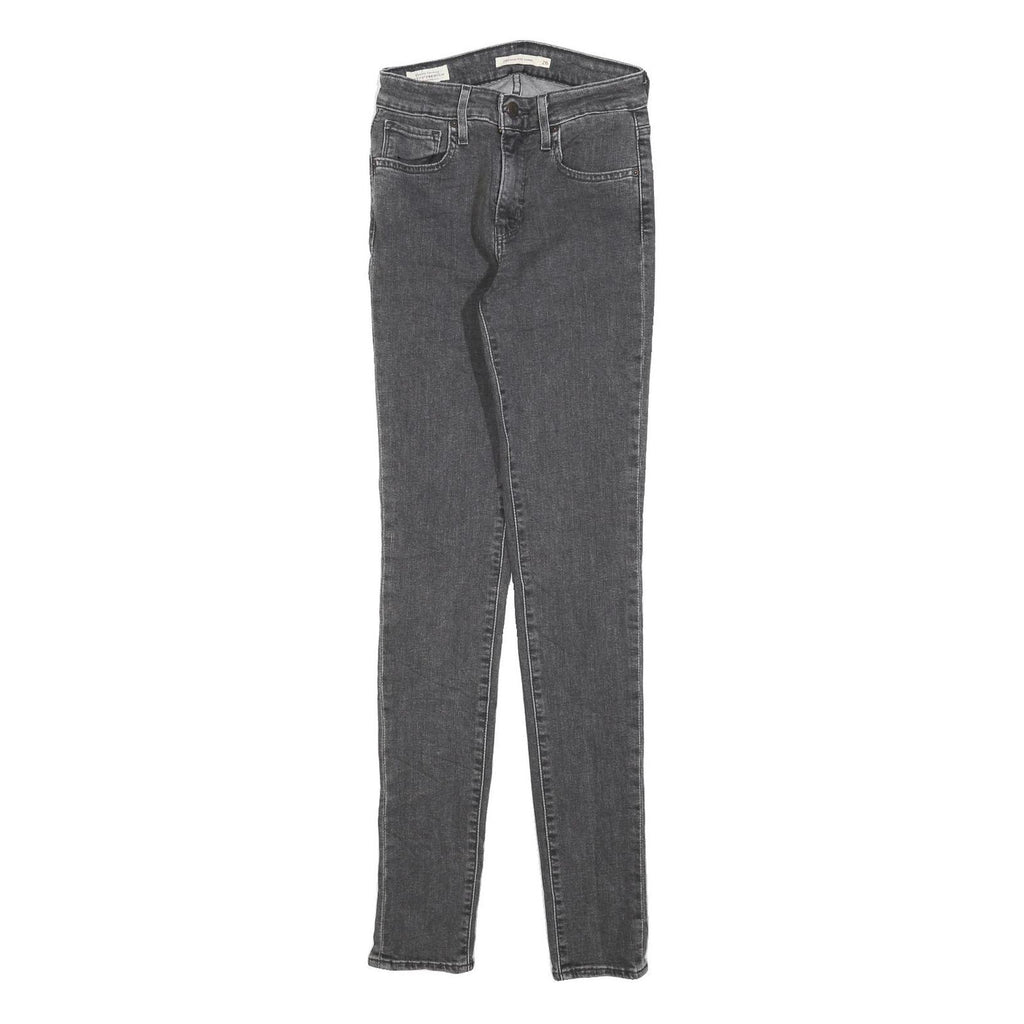 LEVI'S 721 Womens Jeans Slim Skinny Denim Dark W26 L32 Stylish Zip Closure