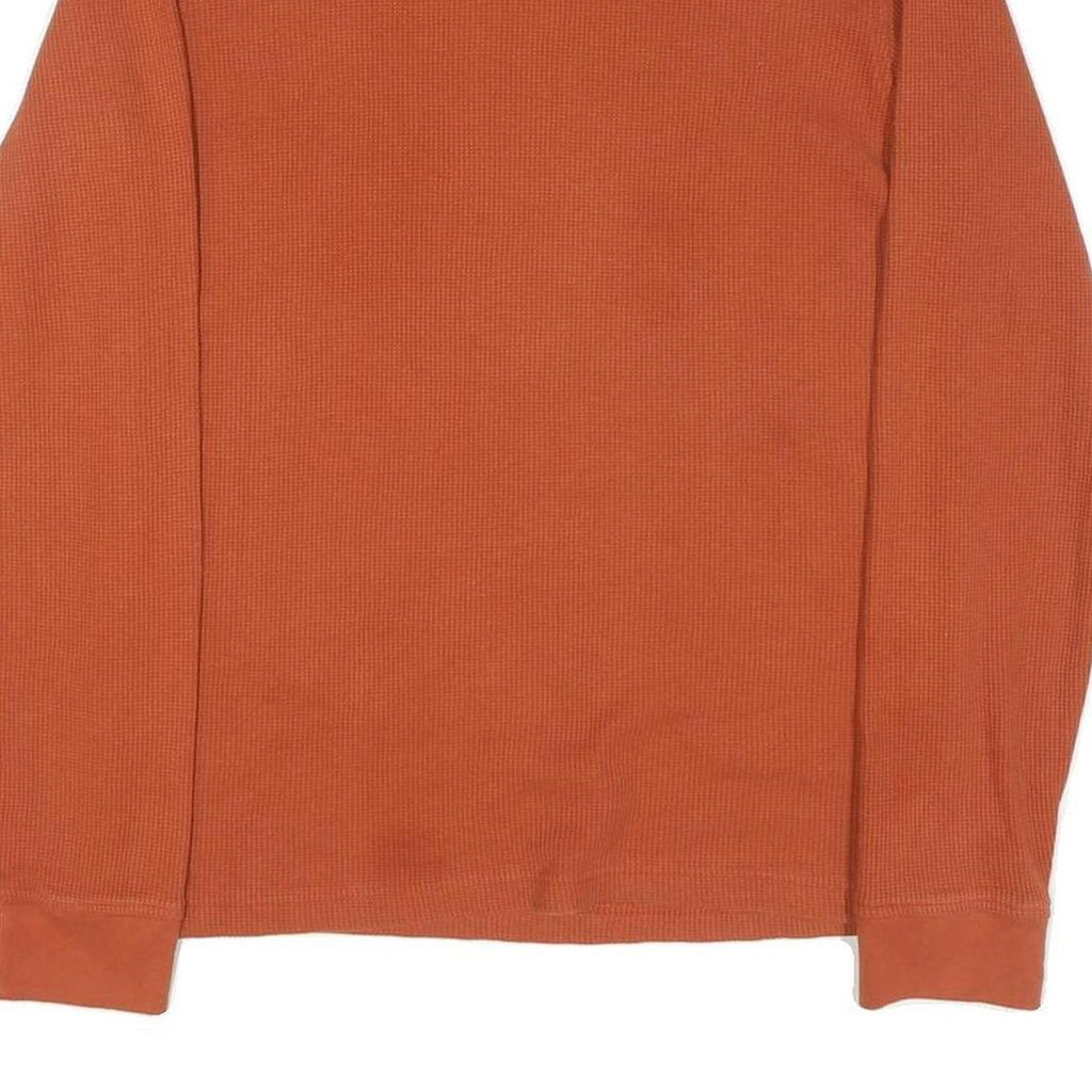 LEVI'S Womens Orange Long Sleeve Crew Neck Cotton Blend T-Shirt S Classic Fit