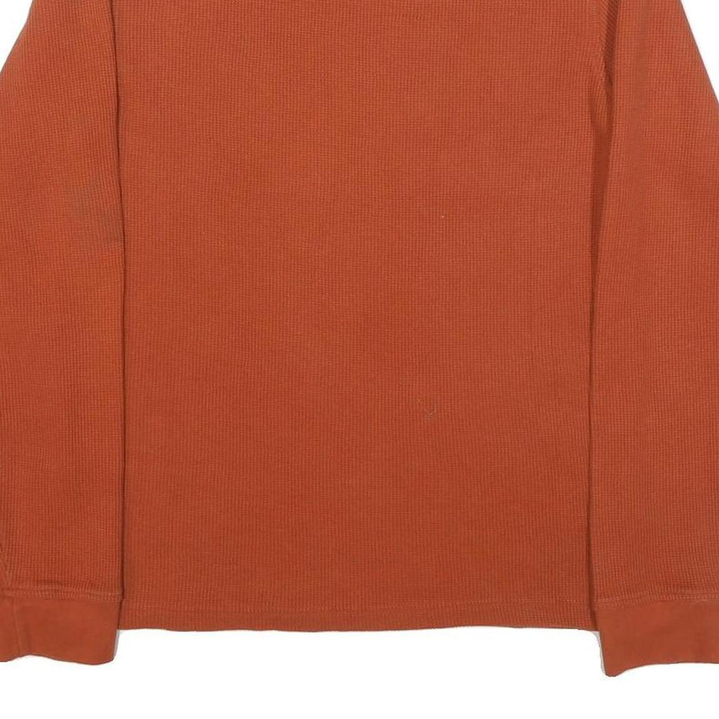 LEVI'S Womens Orange Long Sleeve Crew Neck Cotton Blend T-Shirt S Classic Fit