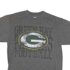 NFL Mens Grey Green Bay Packers Football T-Shirt L Short Sleeve Crew Neck