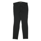 CARHARTT Womens Jeans Black Slim Skinny Denim W30 L30 Cotton Blend Zip