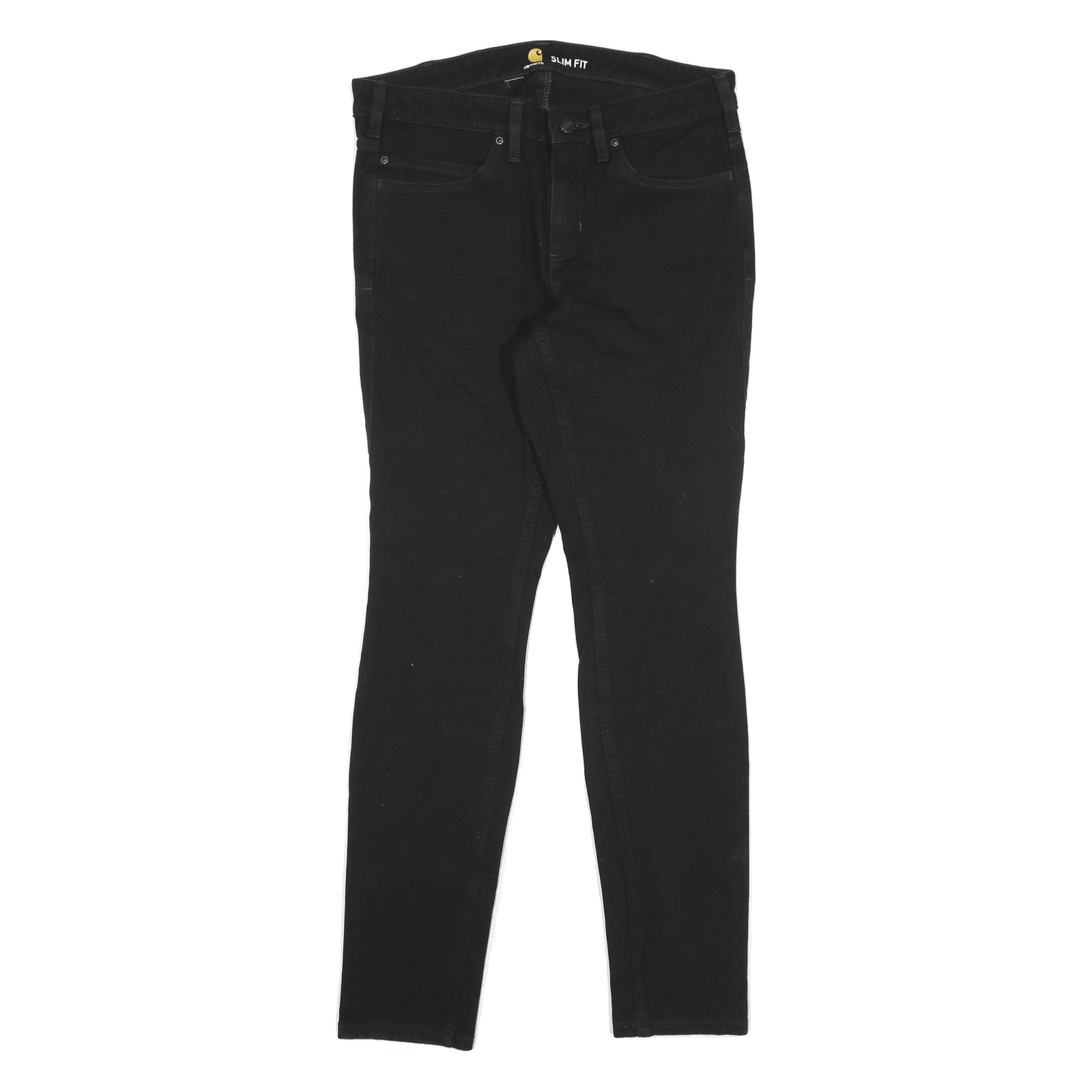 CARHARTT Womens Jeans Black Slim Skinny Denim W30 L30 Cotton Blend Zip