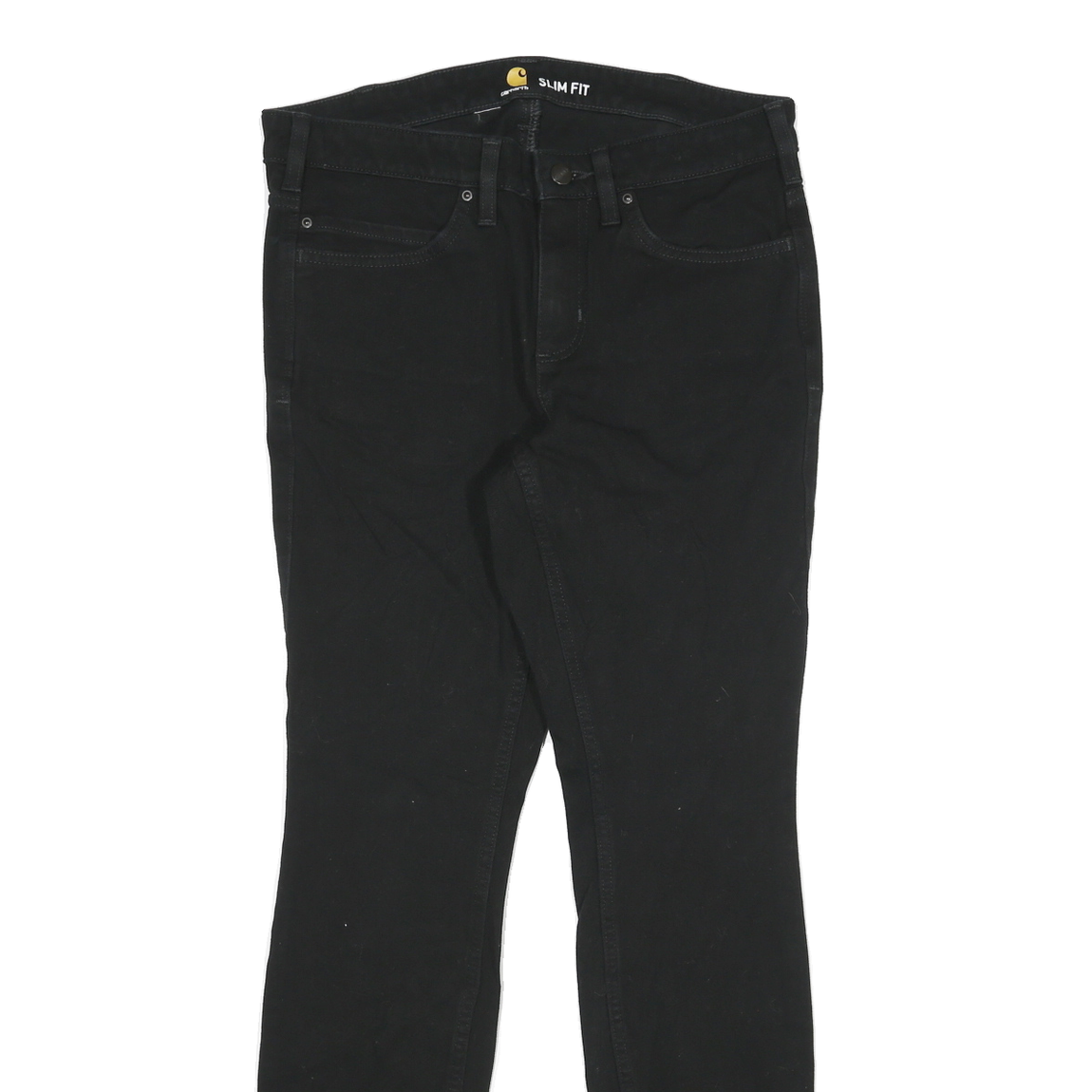 CARHARTT Womens Jeans Black Slim Skinny Denim W30 L30 Cotton Blend Zip