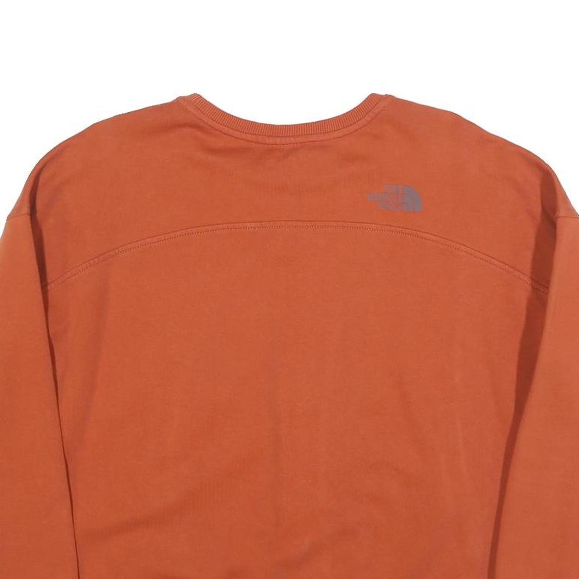 THE NORTH FACE Mens Rust Orange Crew Neck M Cotton Blend Sweatshirt Pullover