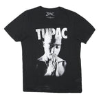 2PAC Mens Black Graphic T-Shirt XS Short Sleeve Crew Neck Cotton Blend