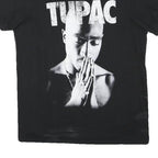 2PAC Mens Black Graphic T-Shirt XS Short Sleeve Crew Neck Cotton Blend