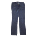 GUESS Womens Jeans Blue Regular Straight Denim Dark W32 L34 Zip Cotton Blend