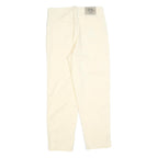 BIAGGINI Womens Cotton Blend Cream Regular Fit Straight Leg Trousers W28 L25