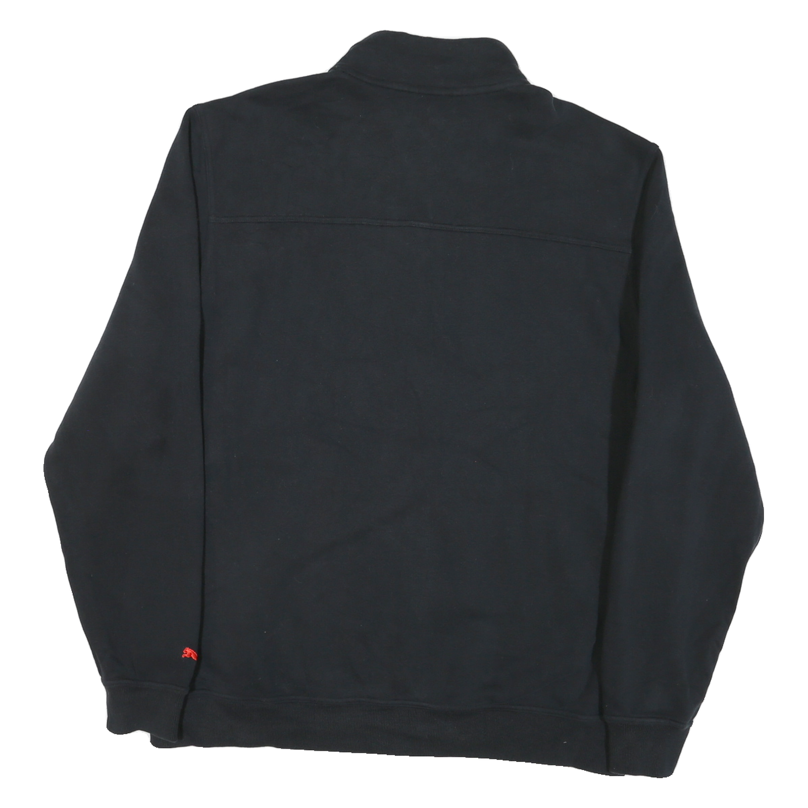 PUMA Mens Black Jacket XL Cotton Blend Zip Plain Casual Sportswear