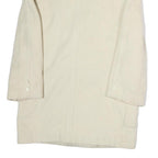 AQUASCUTUM Womens Cream White Double Breasted Jacket L Cotton Blend Button