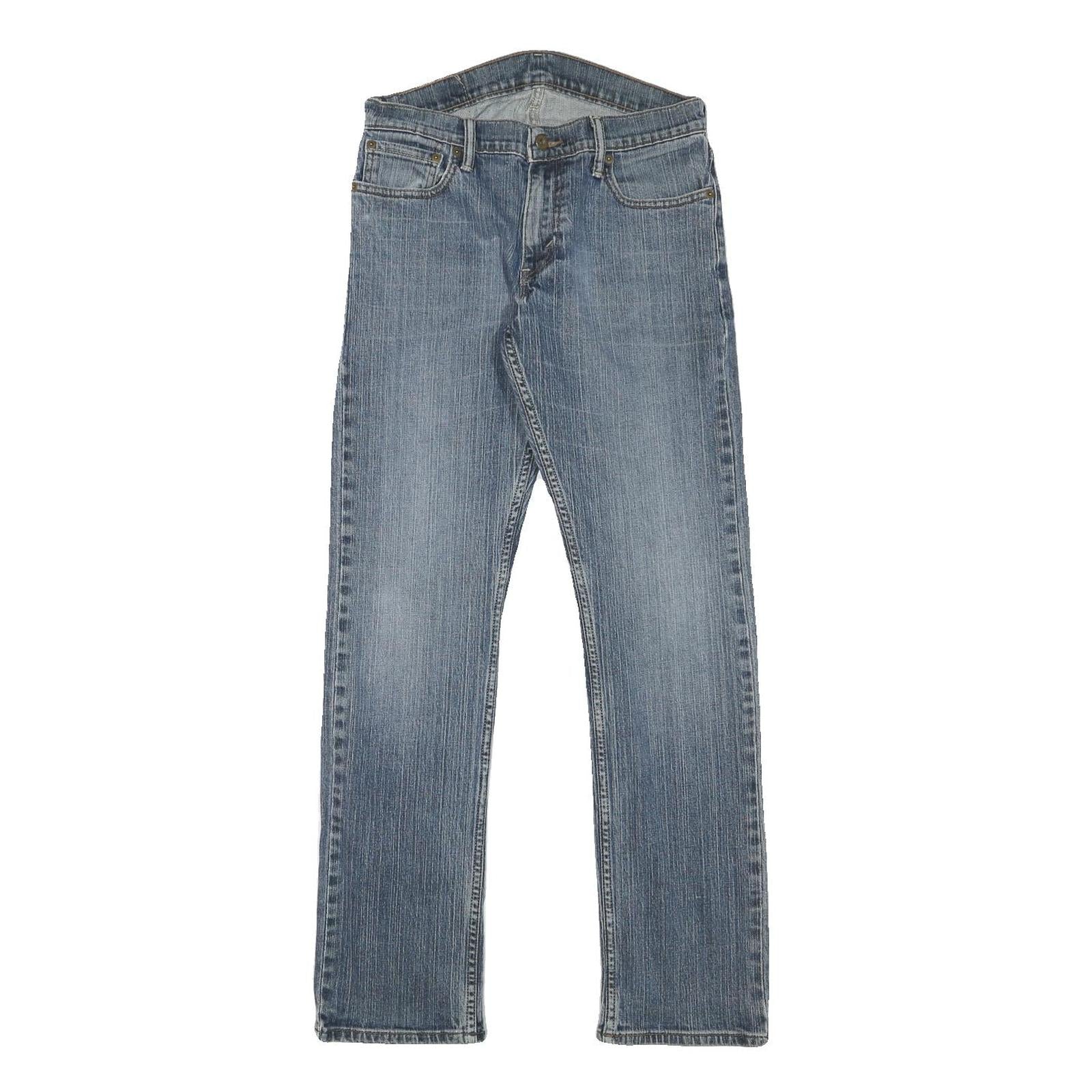 LEVI'S Mens Blue Regular Straight Denim Medium W29 L30 Classic Cotton Blend Zip