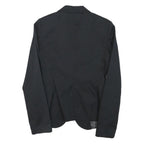 SISLEY Womens Black Cotton Blend Blazer Jacket XXS Button Closure Tailored Plain