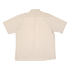 Mens Beige Cotton Short Sleeve Shirt 3XL Casual Summer Light Fabric