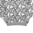 ACKERMANN Mens Grey Patterned Wool Blend Jumper Crew Neck Basic Knit L