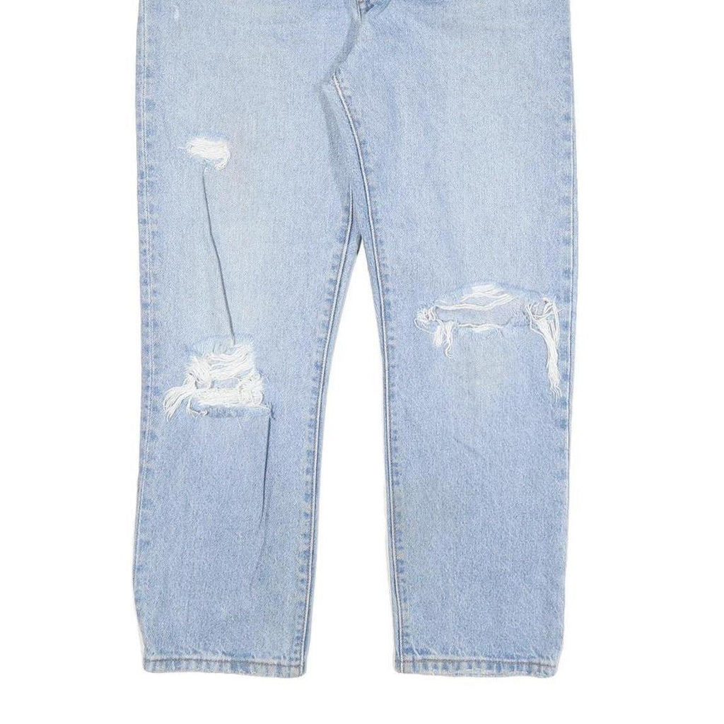 LEVI'S 501 Womens Regular Fit Straight Denim Light W27 L26 Distressed Jeans
