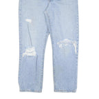 LEVI'S 501 Womens Regular Fit Straight Denim Light W27 L26 Distressed Jeans