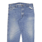 DICKIES Mens Regular Fit Straight Blue Denim Jeans W40 L30 Classic Zip Cotton