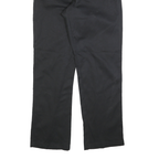 DICKIES Mens Regular Black Cotton Blend Trousers W36 L34 Workwear Zip Closure