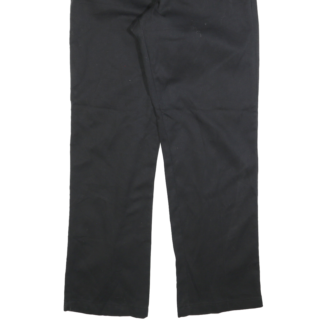 DICKIES Mens Regular Black Cotton Blend Trousers W36 L34 Workwear Zip Closure