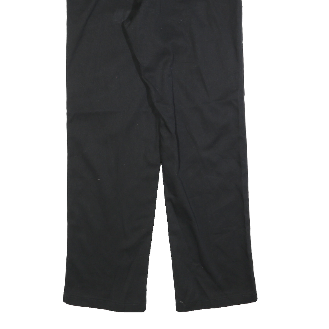 DICKIES Mens Regular Black Cotton Blend Trousers W36 L34 Workwear Zip Closure