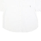 OUT OF AFRICA Mens White Cotton Blend Short Sleeve Shirt L Casual Summer Shirt