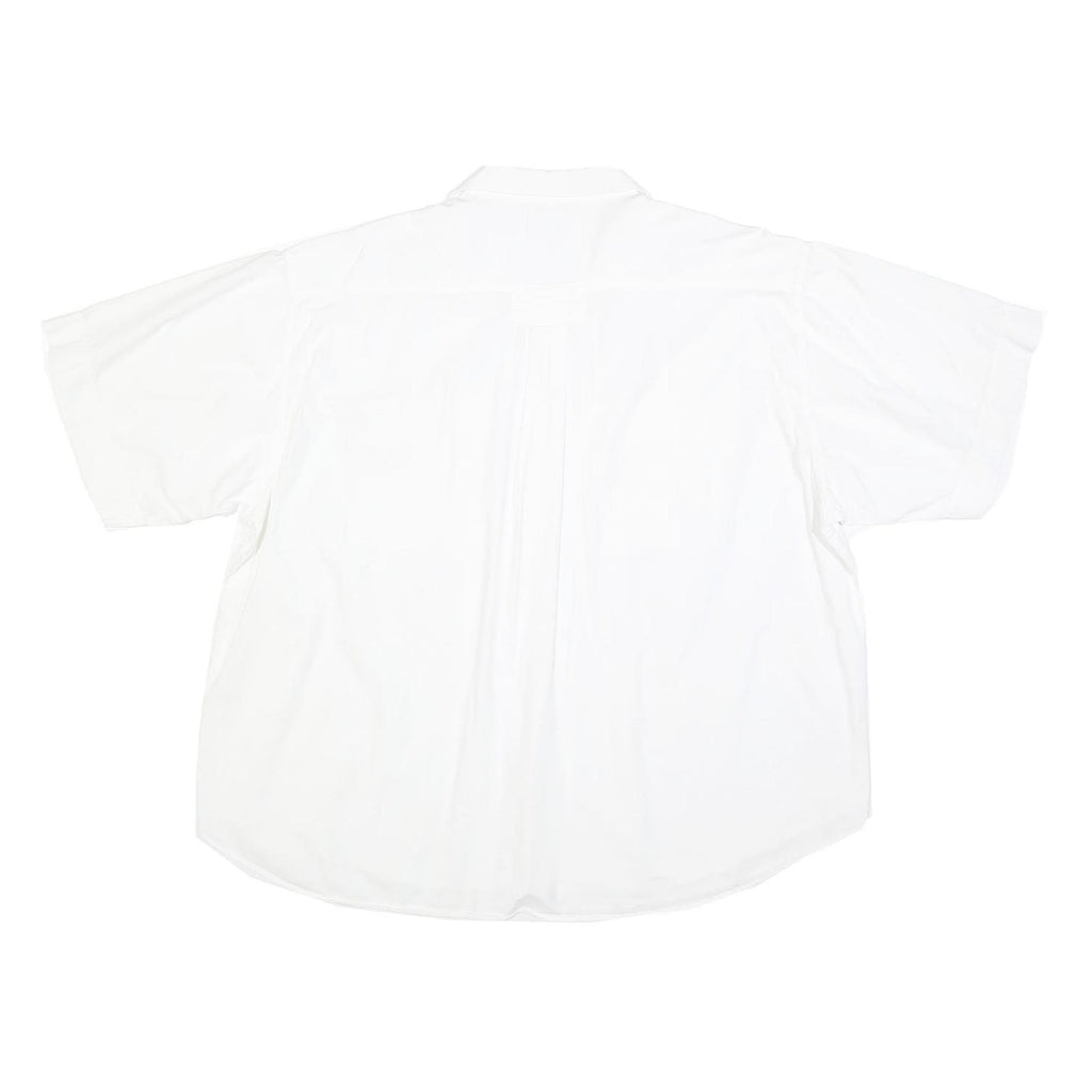 OUT OF AFRICA Mens White Cotton Blend Short Sleeve Shirt L Casual Summer Shirt