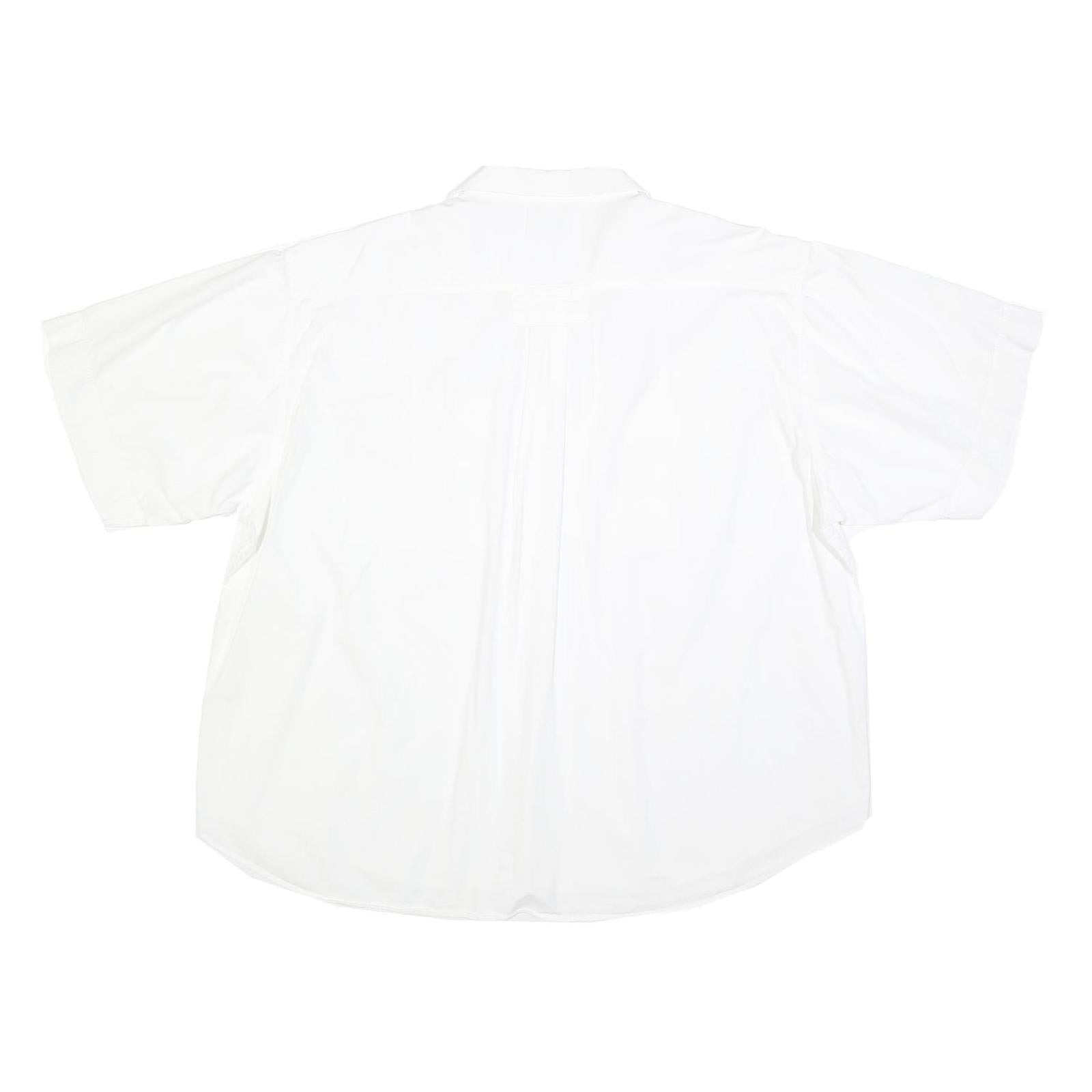 OUT OF AFRICA Mens White Cotton Blend Short Sleeve Shirt L Casual Summer Shirt