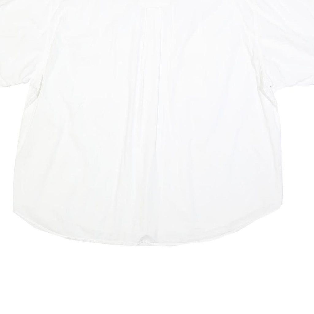 OUT OF AFRICA Mens White Cotton Blend Short Sleeve Shirt L Casual Summer Shirt