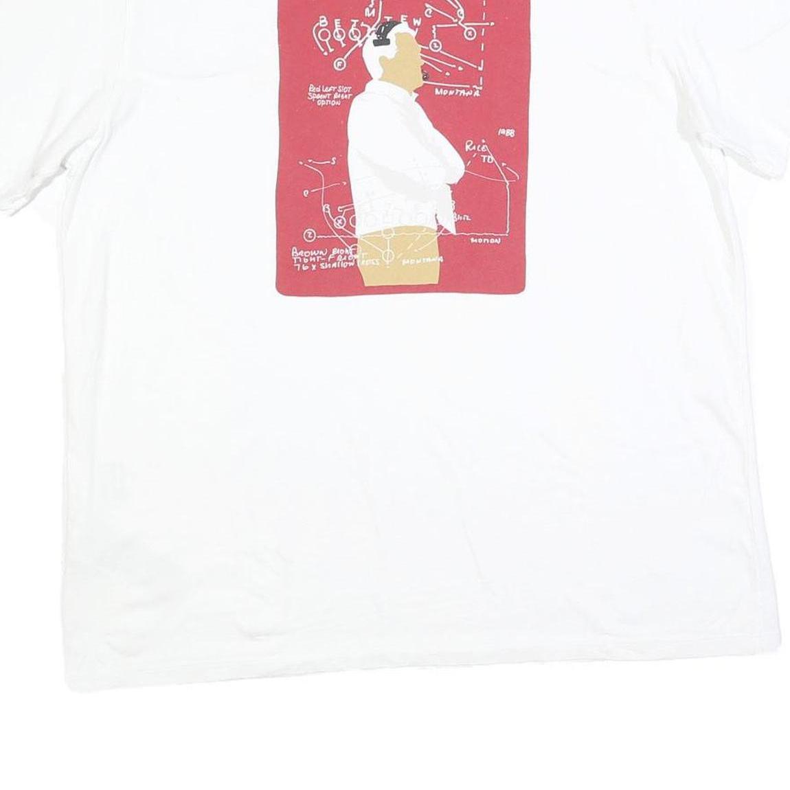 LEVI'S Mens White Graphic T-Shirt XL Short Sleeve Crew Neck Cotton Blend