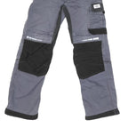 DICKIES Mens Cotton Blend Grey & Black Workwear Regular Straight Trousers W28