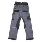 DICKIES Mens Cotton Blend Grey & Black Workwear Regular Straight Trousers W28