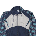 Rodéo Mens Navy Blue & Light Grey Vintage Patterned Track Jacket S Polyester