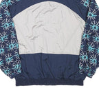 Rodéo Mens Navy Blue & Light Grey Vintage Patterned Track Jacket S Polyester