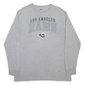 MAJESTIC Mens Grey Los Angeles Rams Graphic T-Shirt XL Long Sleeve Crew Neck
