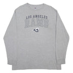 MAJESTIC Mens Grey Los Angeles Rams Graphic T-Shirt XL Long Sleeve Crew Neck