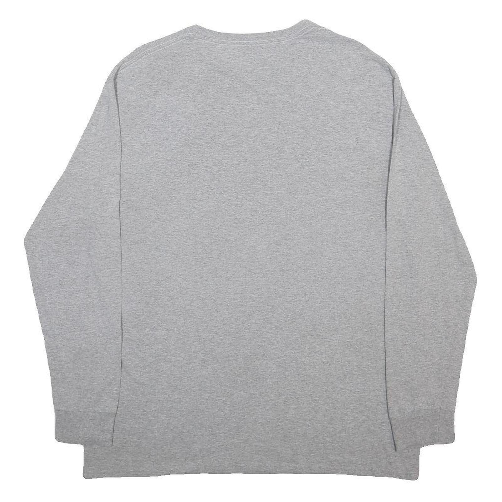 MAJESTIC Mens Grey Los Angeles Rams Graphic T-Shirt XL Long Sleeve Crew Neck