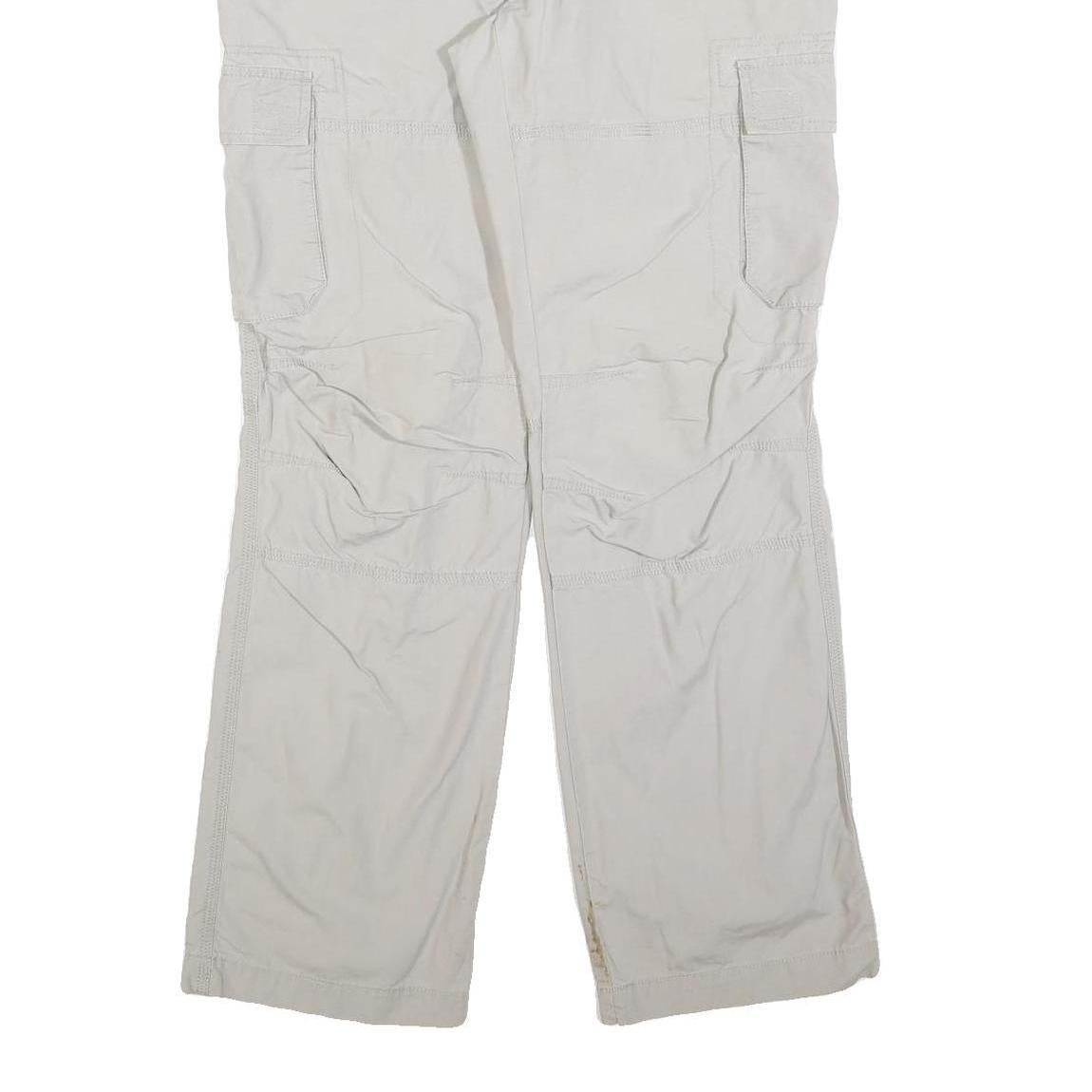 CLOCKHOUSE Mens Regular Beige Cotton Blend Zip Cargo Trousers W34 L32 Casual