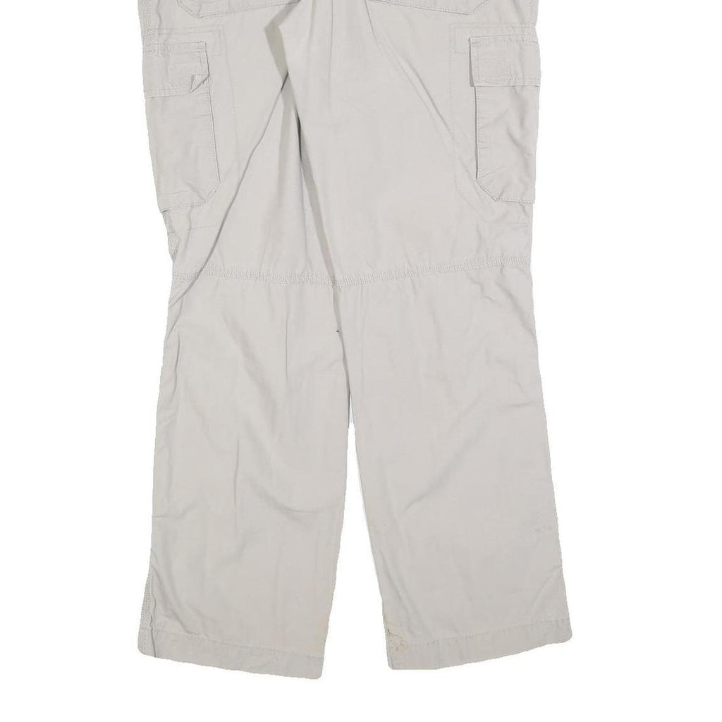 CLOCKHOUSE Mens Regular Beige Cotton Blend Zip Cargo Trousers W34 L32 Casual