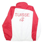 ERIMA Mens Red & White Suisse Zip Jacket M Polyester Blend Plain Sportswear