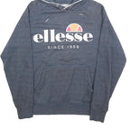 ELLESSE Mens Blue Hoodie S Cotton Blend Pullover Sweatshirt Hooded