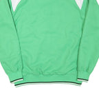 NIKE Mens Green White Track Jacket M Polyester Blend Zip Plain Sportswear