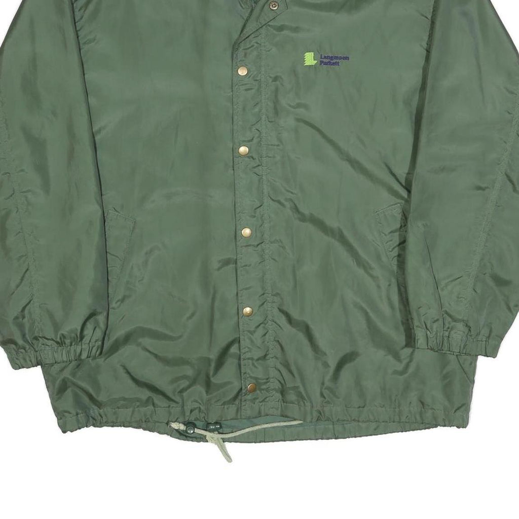CLIQUE Mens Green XL Nylon Button Jacket Plain Lightweight Casual