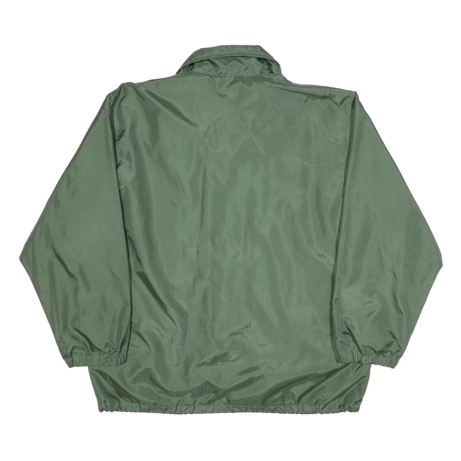CLIQUE Mens Green XL Nylon Button Jacket Plain Lightweight Casual