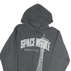 CHAMPION Mens Grey Space Needle Seattle Cotton Hoodie L Casual Pullover