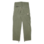 CARHARTT Mens Cotton Blend Green Regular Fit Straight Leg Trousers W30 L32