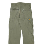 CARHARTT Mens Cotton Blend Green Regular Fit Straight Leg Trousers W30 L32